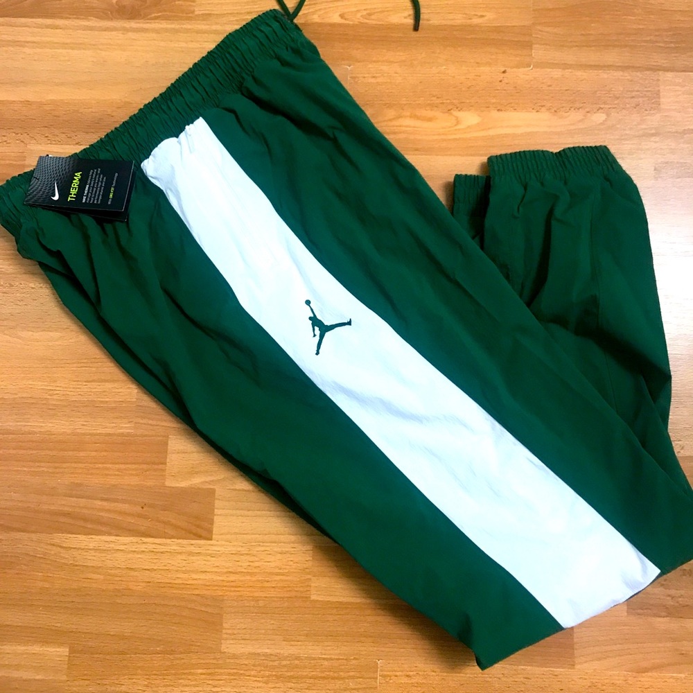 New Air Jordan Woven Track Pants Green Sz Small